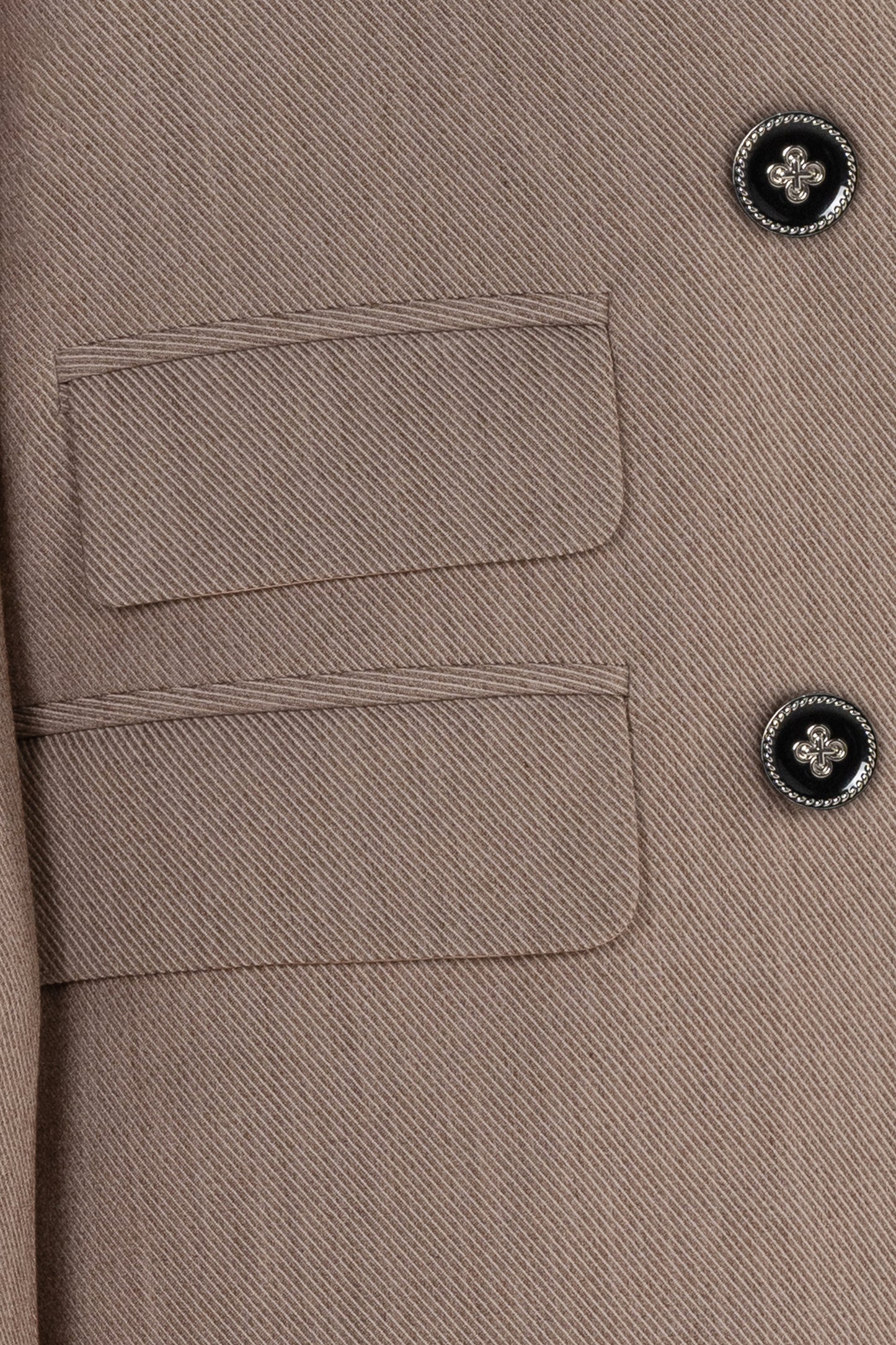 Petite Oversized Long Coat in Taupe