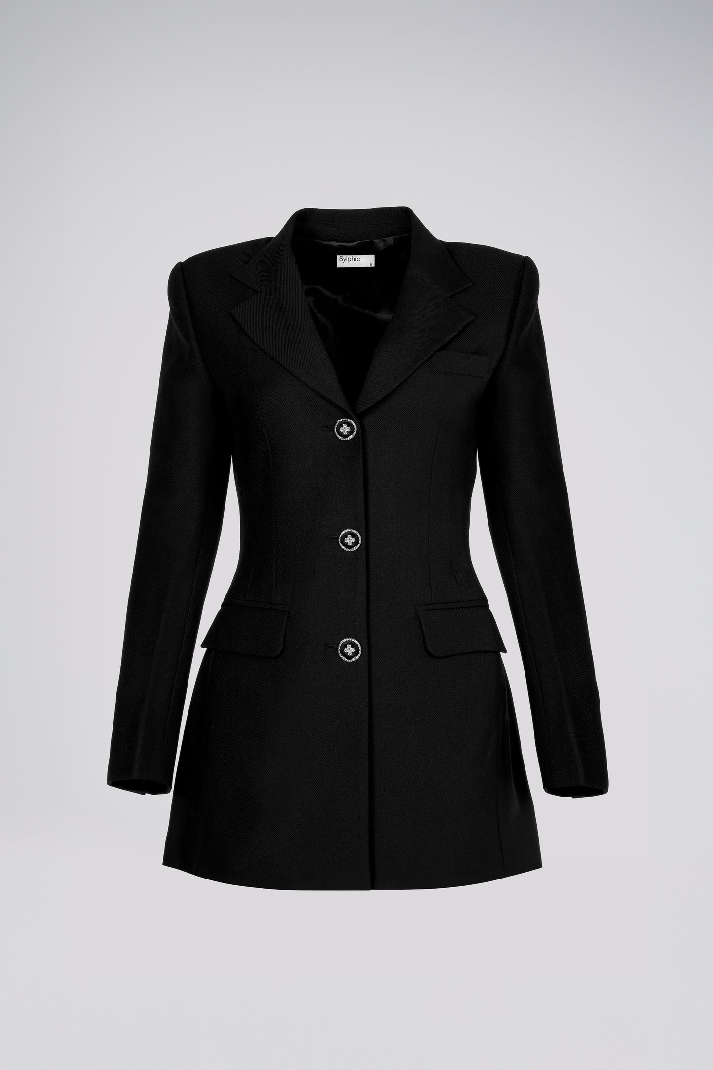 Hourglass Petite Blazer Dress in Black