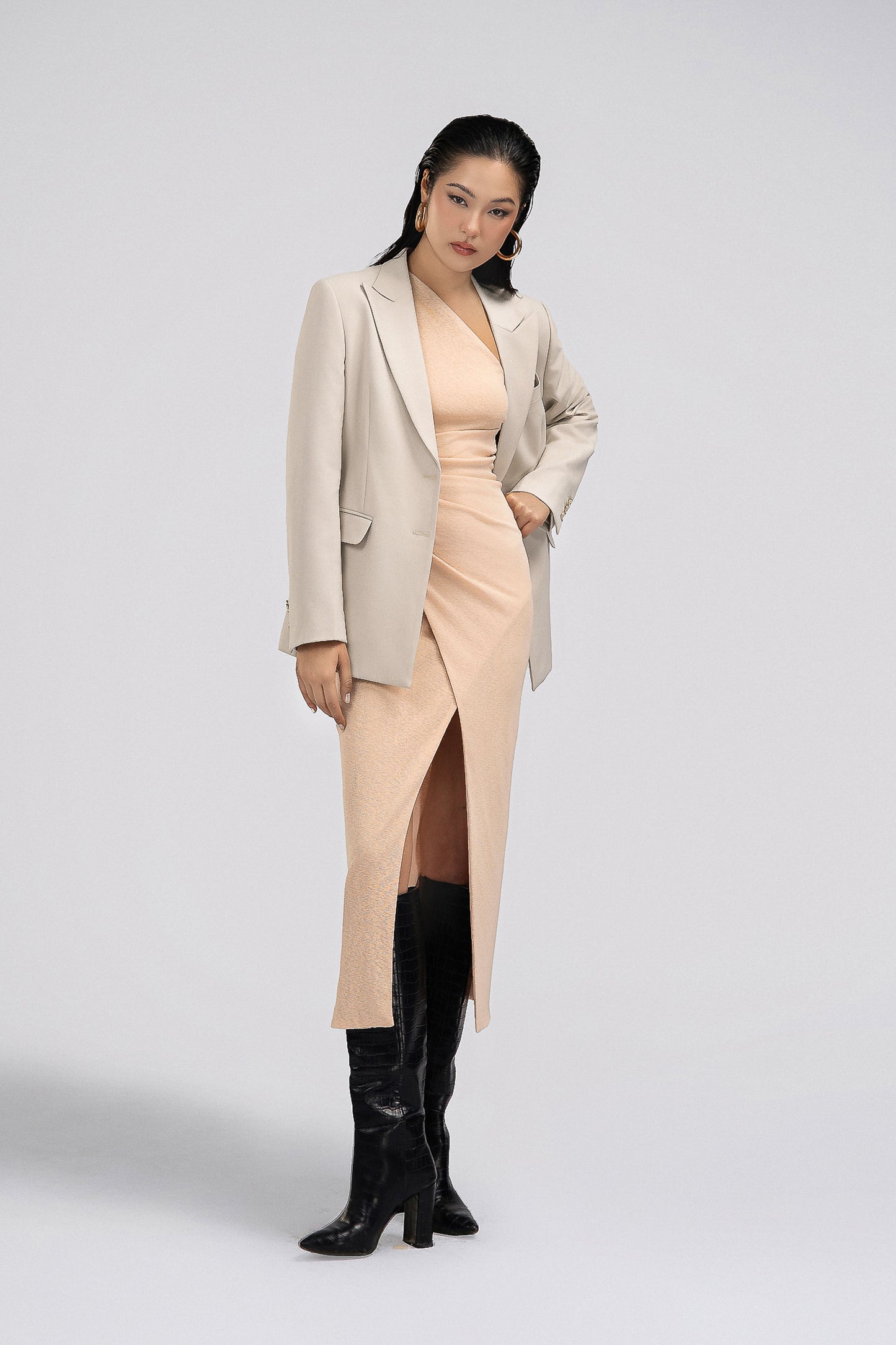 Petite Tailored Jacket in Cream