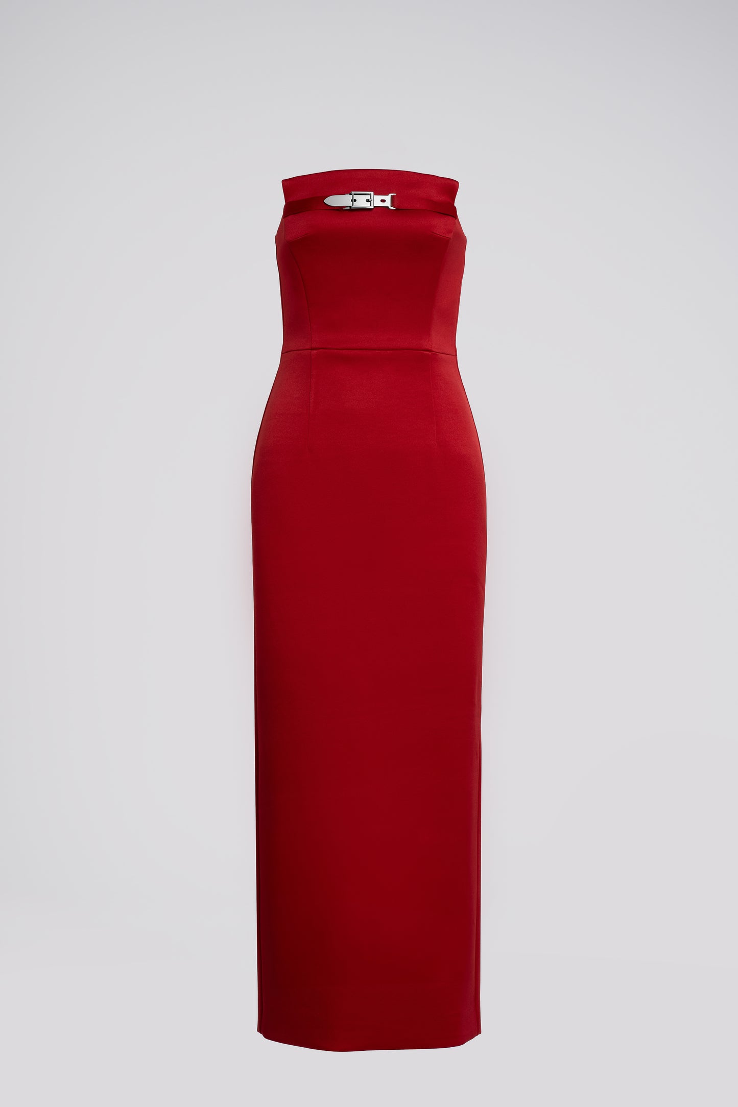 Strapless Petite Maxi Dress in Red