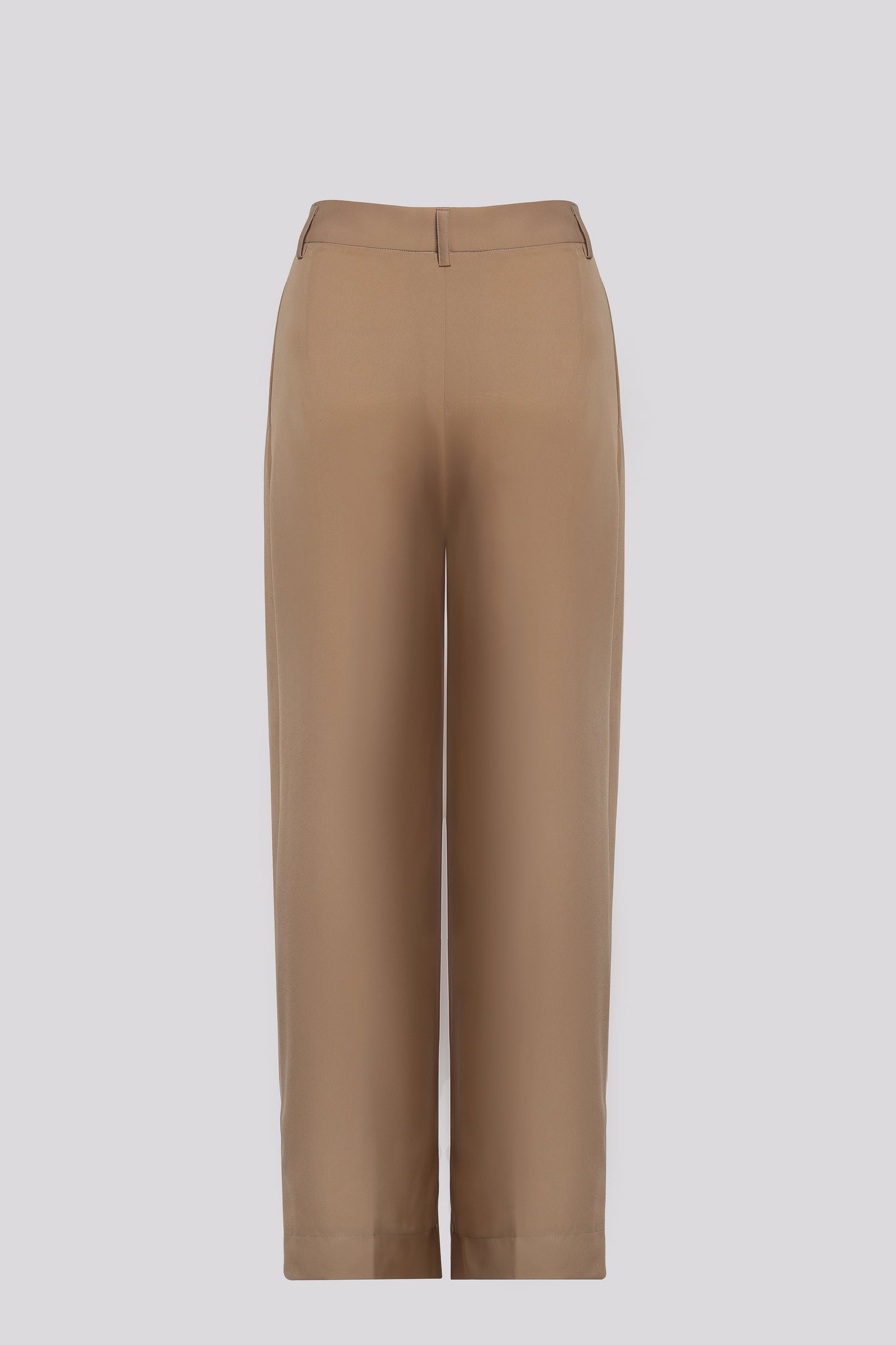 Pleated Petite Wide Leg Pants in Beige