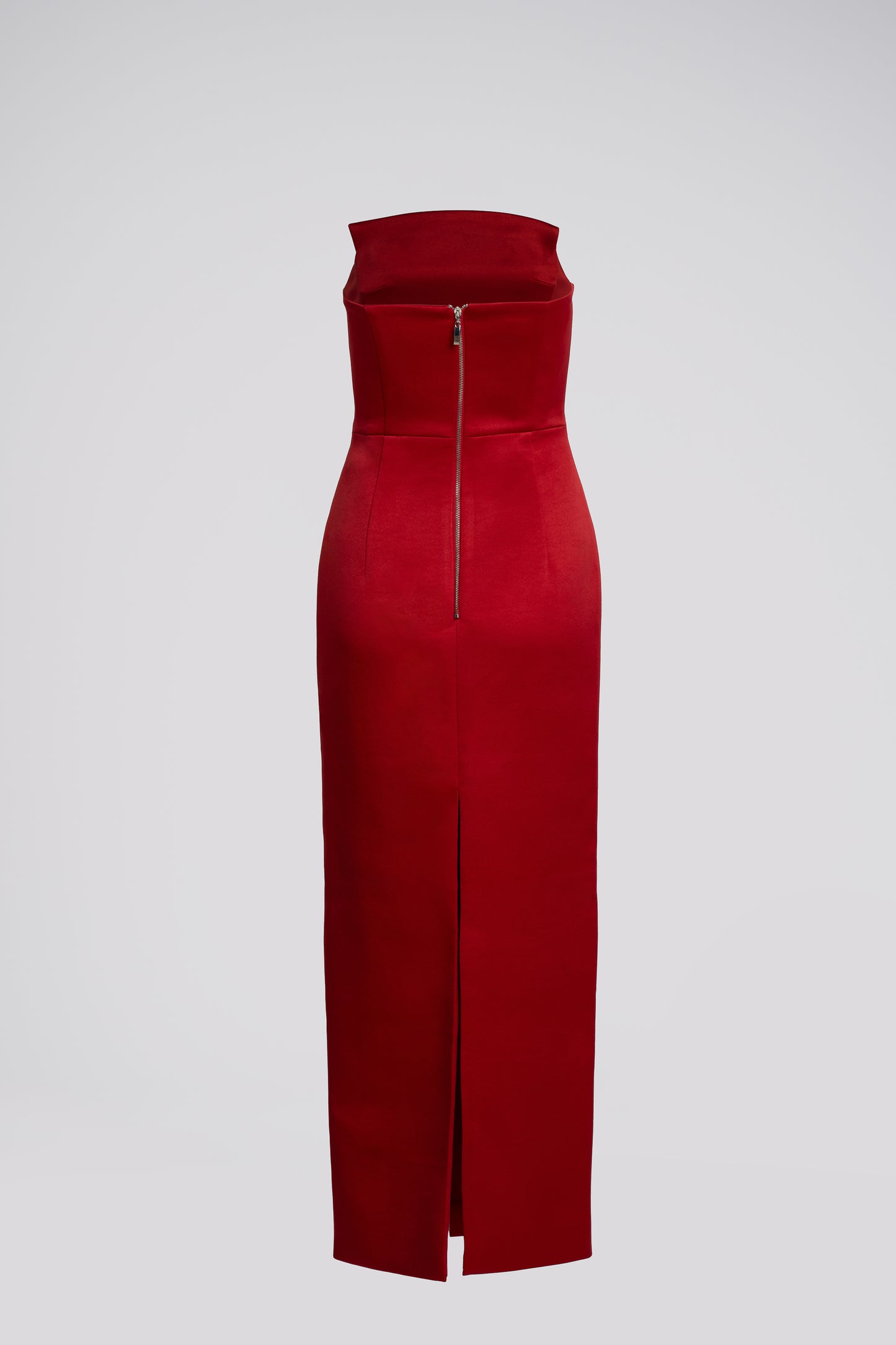 Strapless Petite Maxi Dress in Red