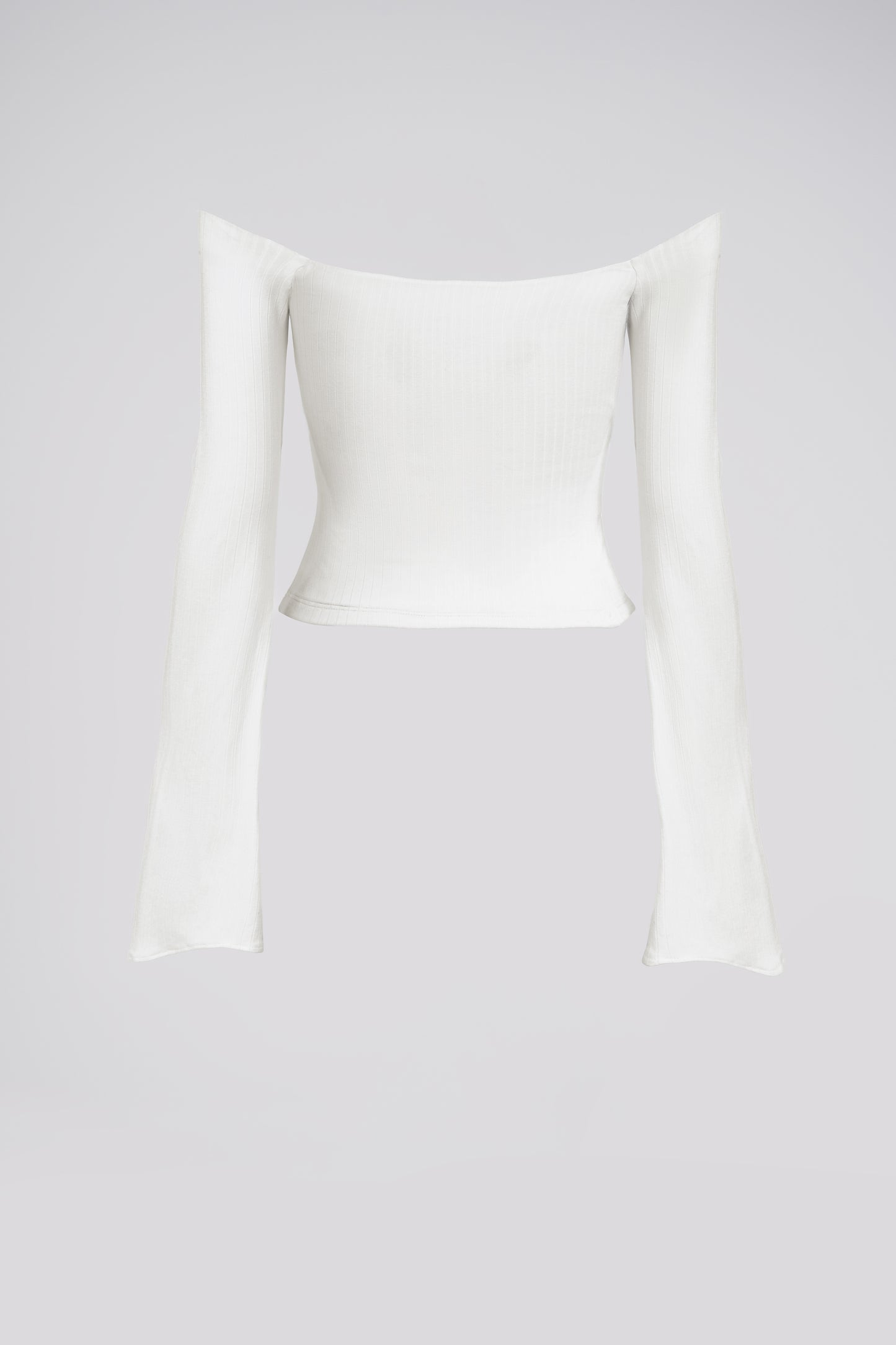 Petite Off Shoulder Jersey Top in Ivory