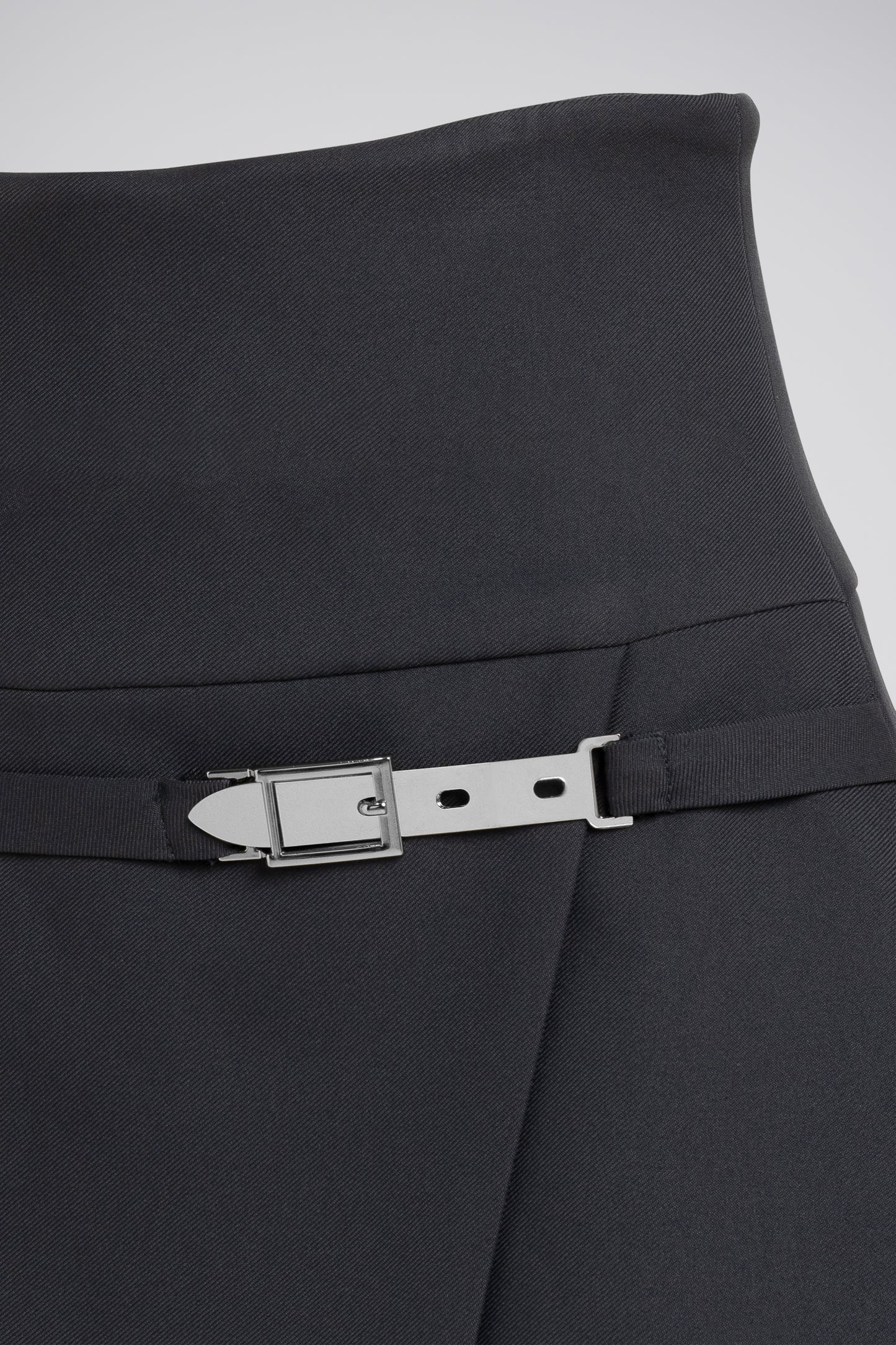 Petite Wrap Mini Skirt in Grey