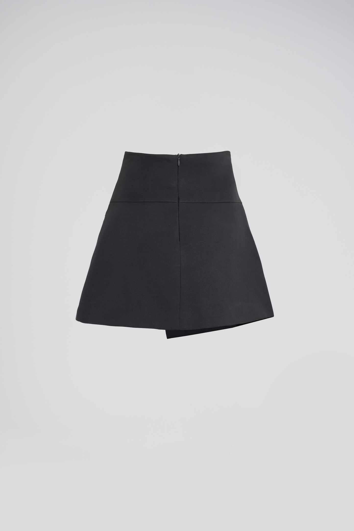 Petite Wrap Mini Skirt in Grey