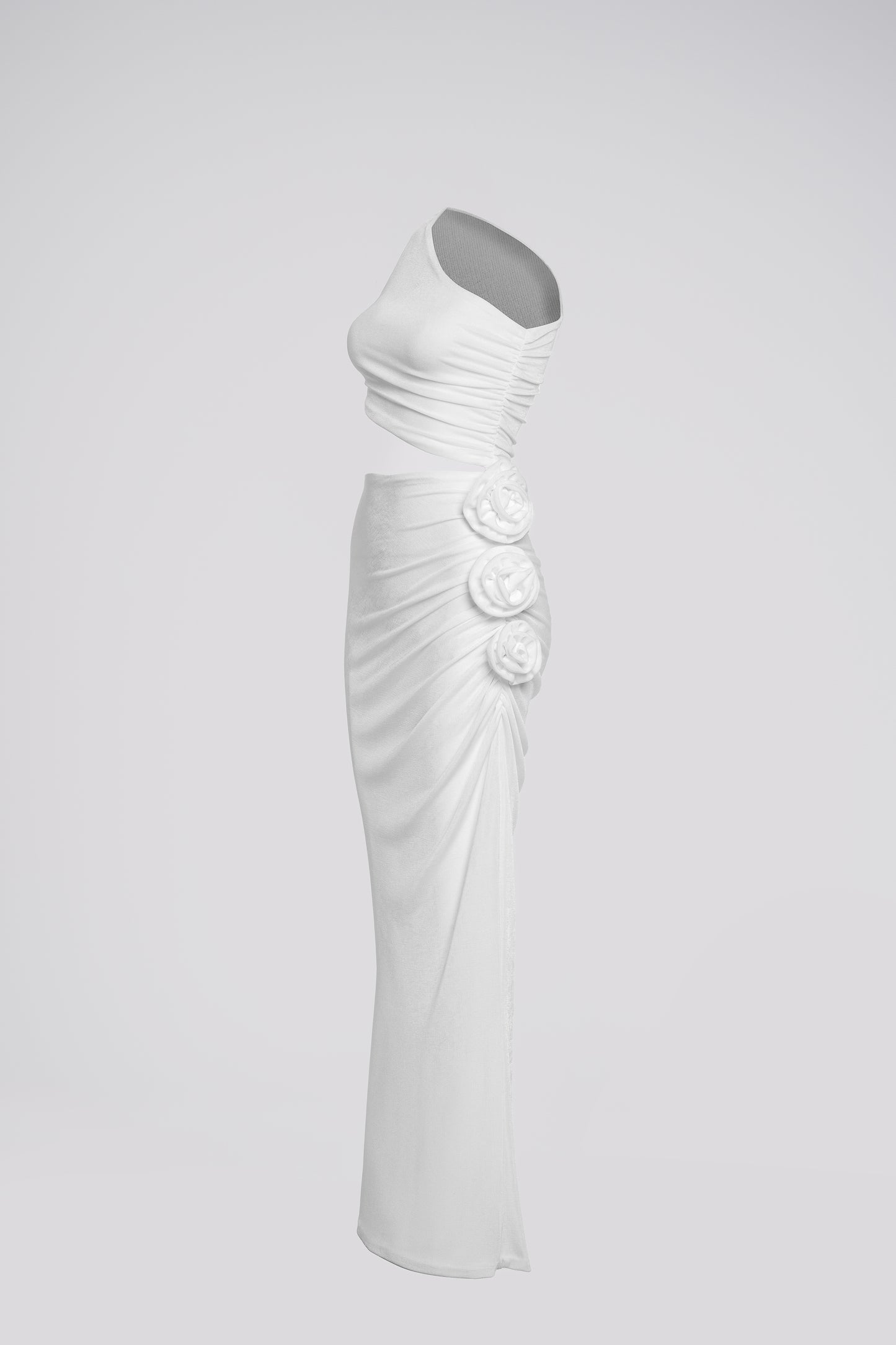 Petite Bodycon Maxi Dress in White