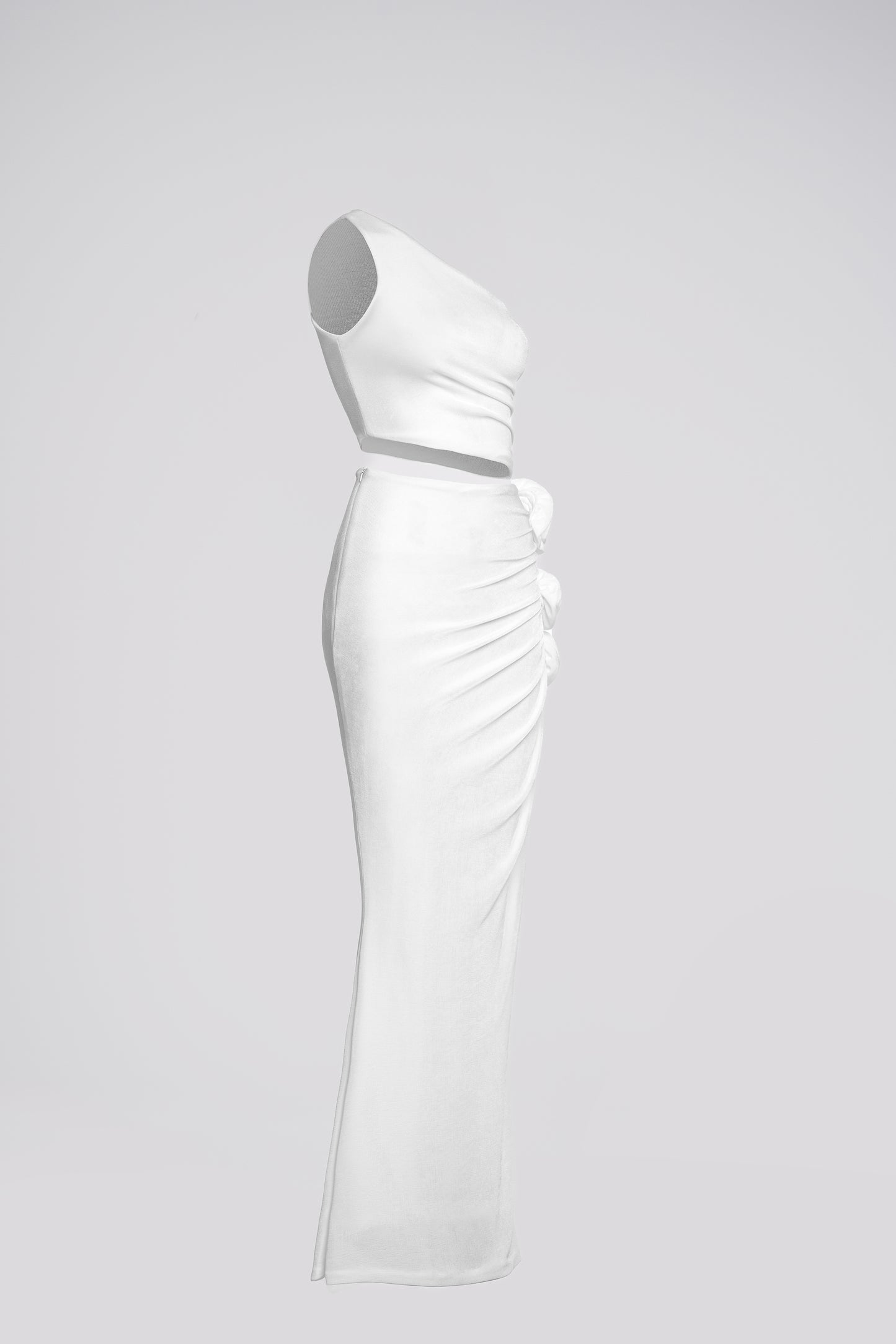 Petite Bodycon Maxi Dress in White