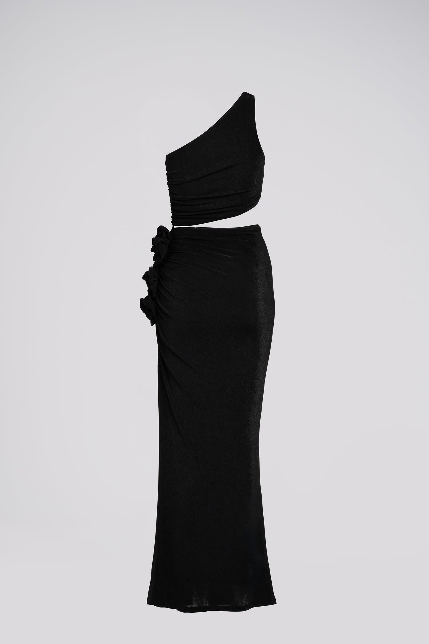 Petite Bodycon Maxi Dress in Black